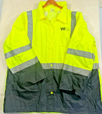 ANSI/ISEA Rain Jacket Waste Management Class 3 Type R Yellow 5XL