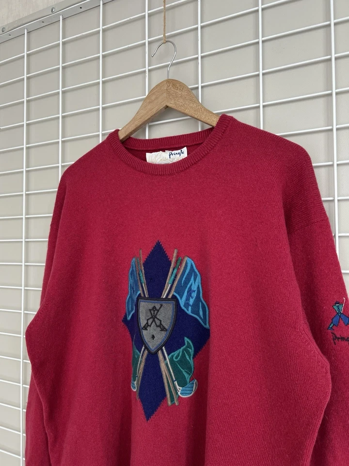 Pringle of Scotland Sports Collection Wool Sweater Mens Size M Vintage Knit - Image 4 of 4