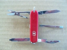 Victorinox Manager Swiss Army Pocket Knife Red Ballpoint Pen Scissors Very Good