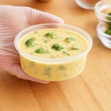 8 oz Plastic Deli Containers w/ Lids - Microwave & Dishwasher Safe, BPA-Free