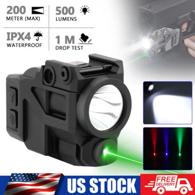 Green Red Blue Laser Sight 500lm Flashlight Combo For Glock 17 19 Taurus G2C G3C