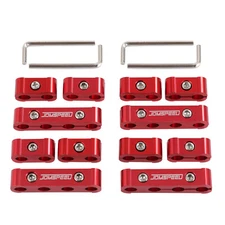 12Pcs Red Spark Plug Wire Separator Divider 8mm 9mm 10mm Fits For Racing Car