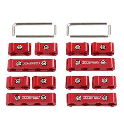 #ad 12Pcs Red Spark Plug Wire Separator Divider 8mm 9mm 10mm Fits For Racing Car $15.99