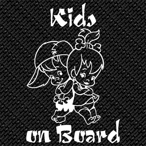 KIDS ON BOARD BABY BOY GIRL CARTOON CAR WINDOW VINYL DECAL STICKER (BB-6) - Picture 2 of 14