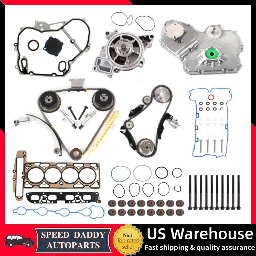 GM 2.0L 2.4L Ecotec Timing Chain Gear Kit Head Gaskets Bolts Kit Oil