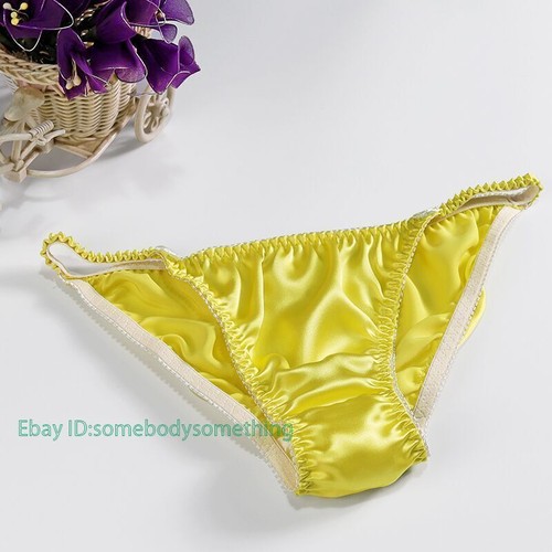2 pares de bikinis 100 % seda ropa interior para hombre mujer bragas playa bragas al aceite brillantes - Imagen 21 de 39