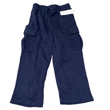 NWT Kids Toughskins Dark Blue/Black Fleece Lounge Pants Size:S/C 4 NEW 
