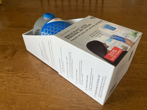 Sharper Image Breeze Blast Ultra Personal Air Cooler 30% More Power Blue NEW - Picture 6 of 6