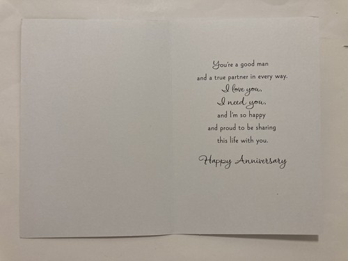 Happy Anniversary Greeting Card For My Husband 5”x7” Hallmark I Love You - Picture 2 of 4