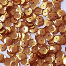 10mm Cup Sequins Orange Matte Metallic Made in USA