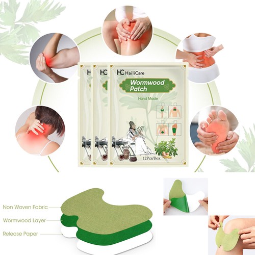 12-240X Wormwood Herbal Knee Pain Relief Pads Warming Plaster Joint Ache Sticker - Picture 2 of 44