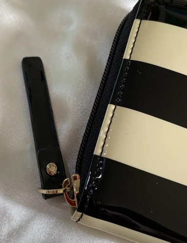RARE NEW 2014 KATE SPADE NEDA ACCORDION WALLET STRIPED BLACK/CREAM PENN VALLEY - Picture 7 of 14
