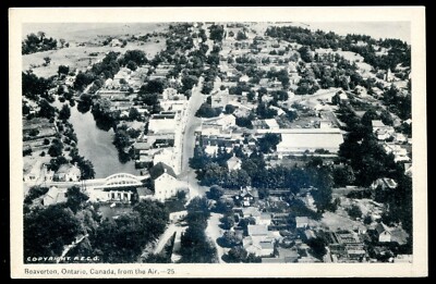 BEAVERTON Ontario Postcard 1930s Aerial View