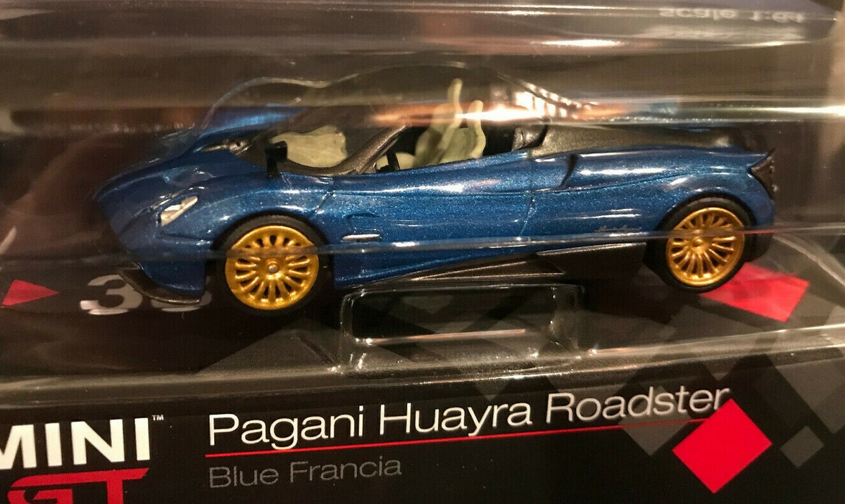 Mini GT Blue Francia Pagani Huayra Roadster MiJo Exclusive 1/4800