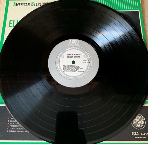 ELISABETH RETHBERG-SOPRANO 1960 AMERICAN STEREOPHONIC CORPORATION-ASCO A-115-VG - Picture 8 of 9
