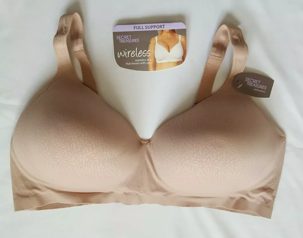 Secret Treasures Full Support Wireless Seamless Comfort Bra Color Beige