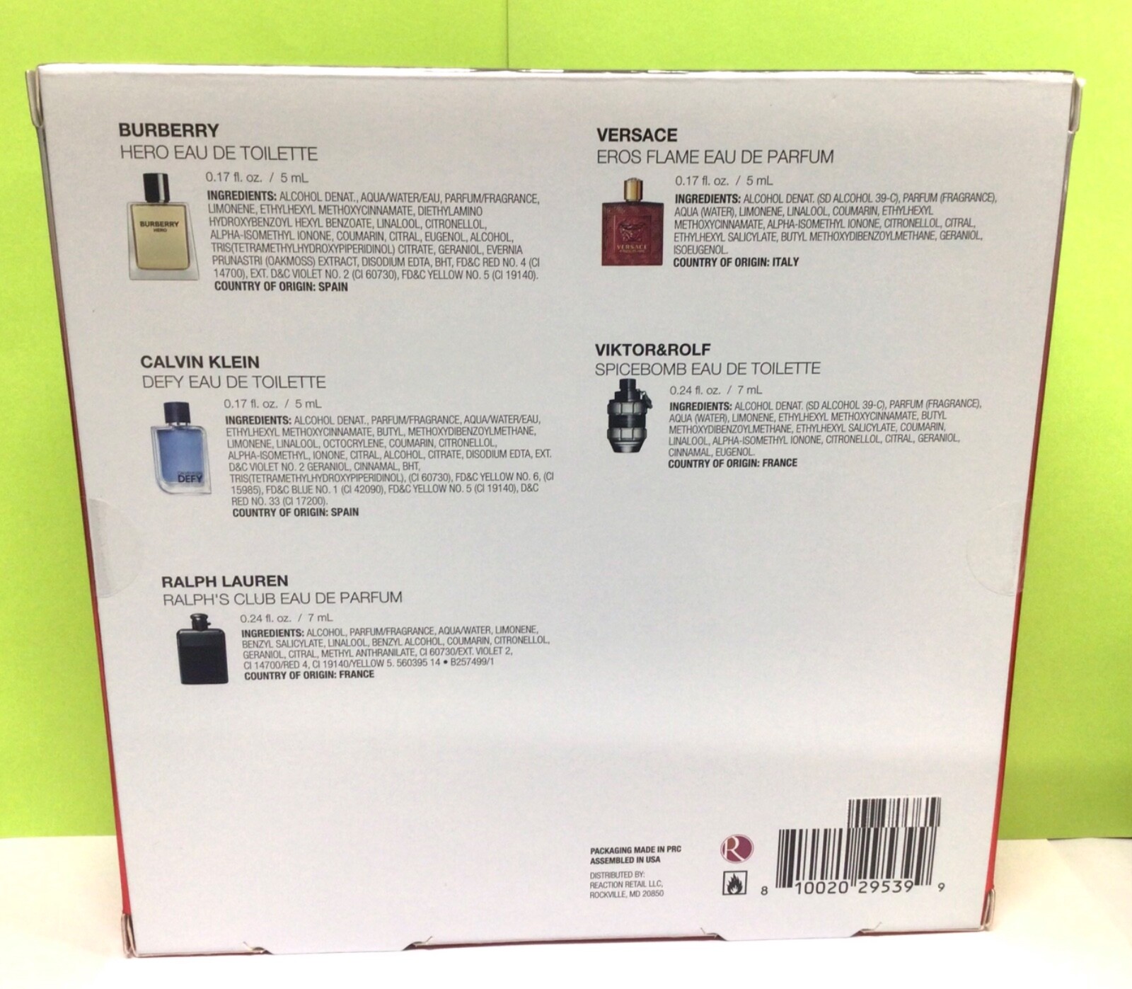 Deluxe Fragrance Sampler for HIM 5pc Coffret set Created for Macy NIB eBay