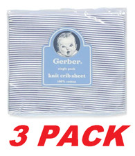 Gerber Baby Crib Sheet 100 Cotton Fitted Knit Crib Sheet 3 PACK 