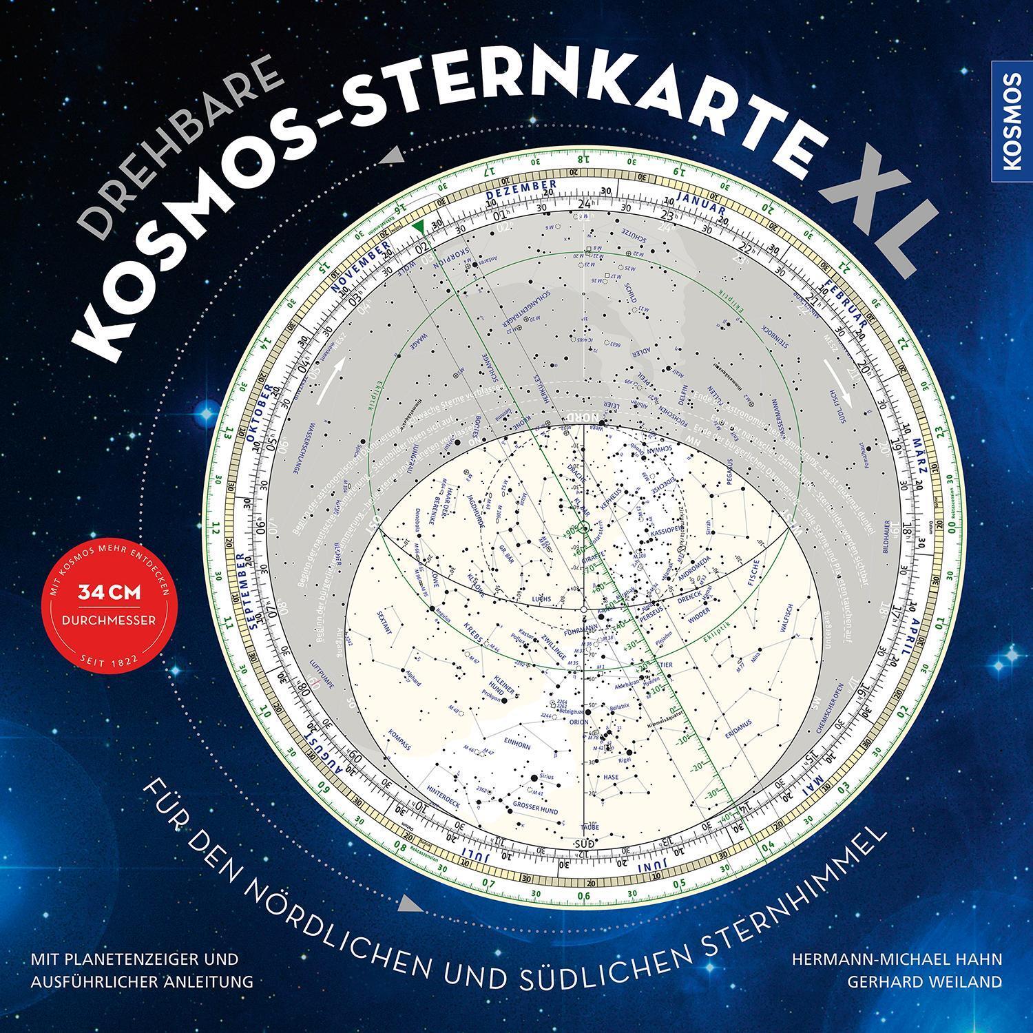 Drehbare Kosmos-sternkarte Xl Hermann-michael Hahn