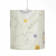 Lamp Shade Floral Sweet Potato Fiona Hanging , White Purple/Yellow Drum
