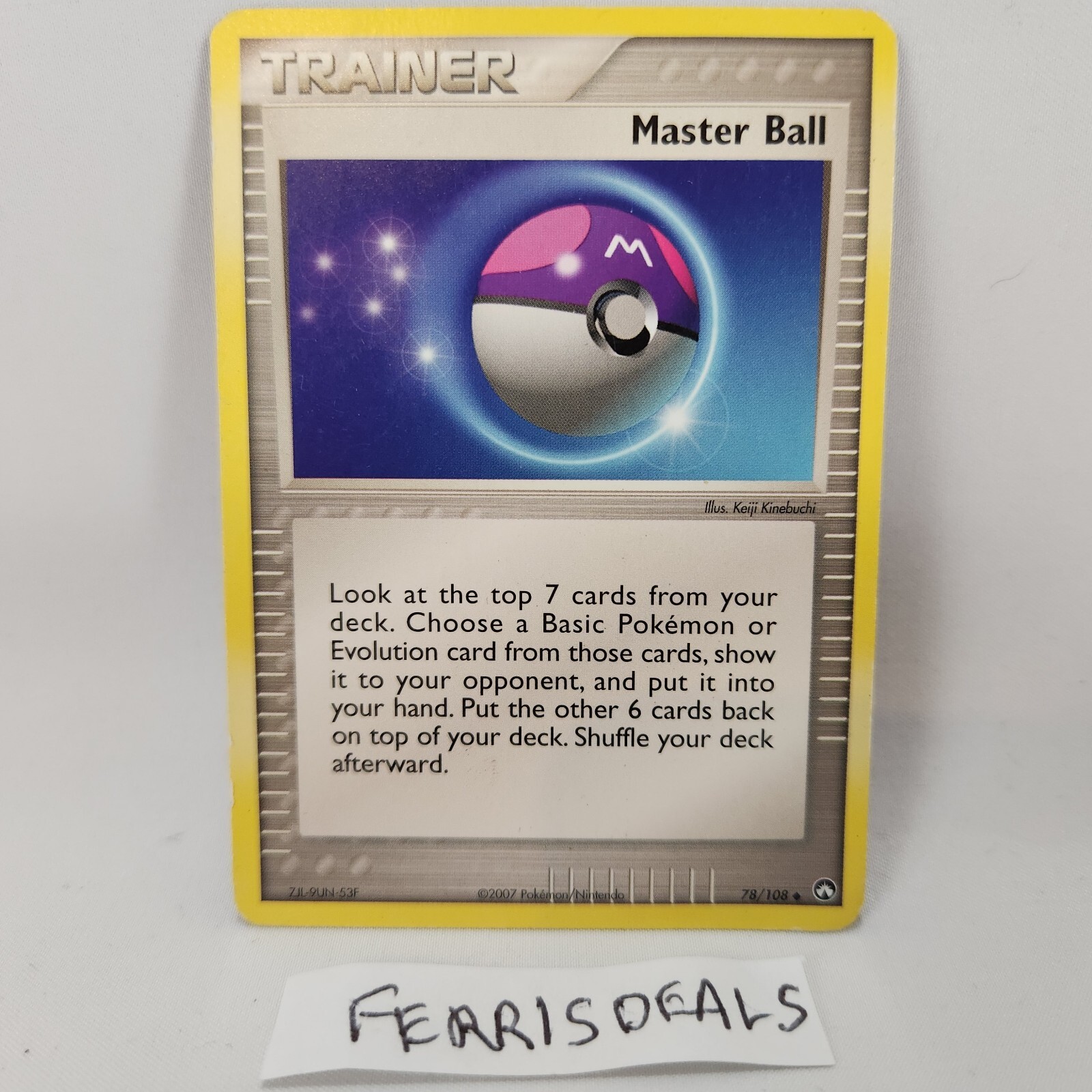 MASTER BALL  78/108  EX POWER KEEPERS Pokemon Card  Non-Holo