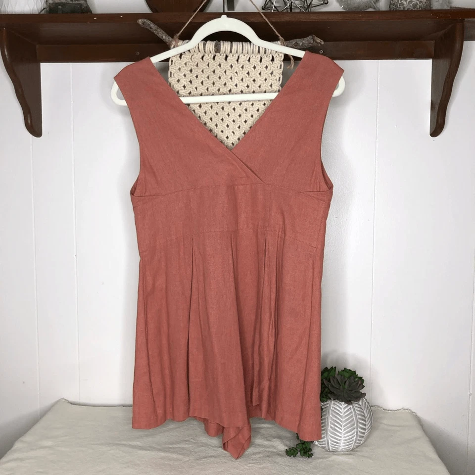 Mameluco para mujer Mostaza Semilla Sin mangas Mármol Botón Frontal Óxido Mediano Foto 2 de 4