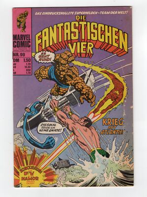 1970 MARVEL FANTASTIC FOUR #103 & DAREDEVIL #38 APP SUB-MARINER RARE KEY GERMAN