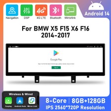 Android 14 Car Stereo For BMW X5 F15 X6 F16 CarPlay NBT EVO 14.9'' GPS Radio 4G