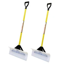 2PK The Snow Plow 24" Wide Shovel Push Plow Commercial Residential D-Grip 50524