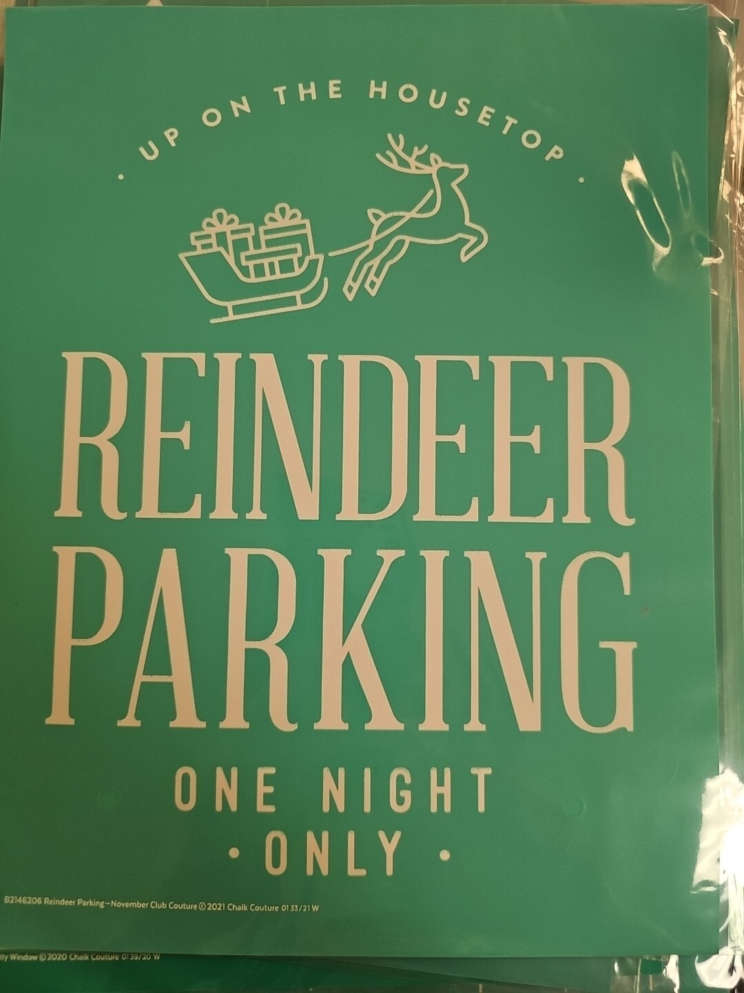 Chalk Couture Transfer/ Stencil Size B New Reusable Reindeer Parking