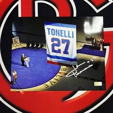 John Tonelli Signed 8x10 New York Islanders Inscribed HOF Autographed Steiner