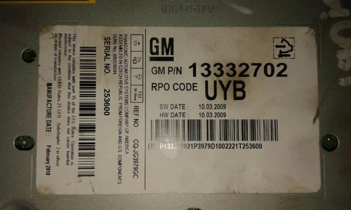 13332702 Sistema Audio/Radio Cd para OPEL INSIGNIA BERLINA * 34170 - Imagen 3 de 3