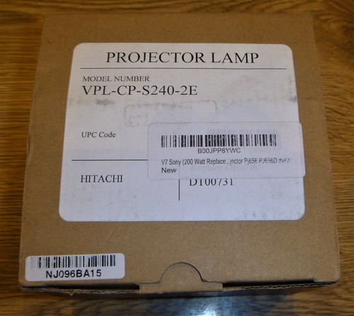 V7 Sony (180 Watt Replacement Projector Lamp for Hitachi CP-S240/2E - New In Box - Picture 2 of 8