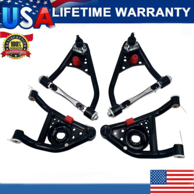 Front Upper+Lower Tubular Control Arms Set For 67-69 Camaro Firebird 68-74 Nova