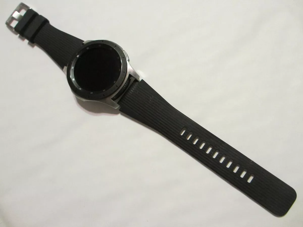 SAMSUNG Galaxy Watch 46mm GPS Bluetooth Silver Black SM R800NZSAXAR