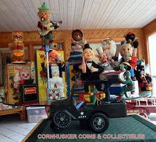 VINTAGE 1950'S ARMY ANTI-AIRCRAFT JEEP  BATTERY OPERATED  JAPAN  WORKING~ NOS