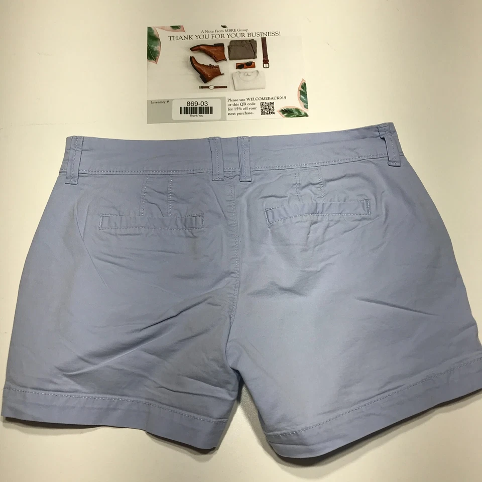 Old Navy Petite Shorts Womens Size 0P 5 Inch Everyday Periwinkle Stretch  - Image 2 of 4