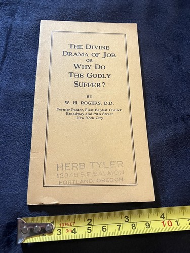 THE DIVINE DRAMA OF JOB / WHY DO THE GODLY SUFFER? 1960s Vintage Christian Lit - Foto 3 di 9