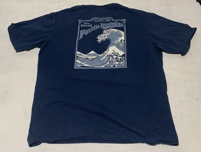 Patagonia T Shirt Organic Cotton Pacific Iron Works Graphic Santa 
