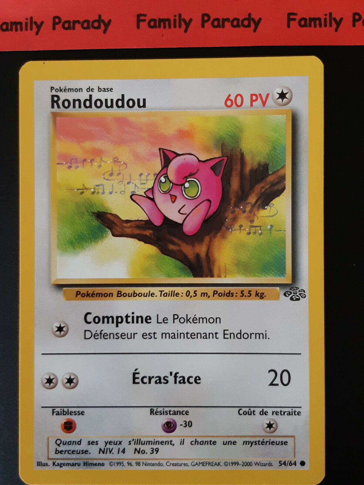 Pokémon Jigglypuff 54/64 Jungle Set 2000 (Tiny Crease - Portuguese)