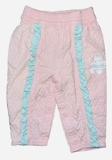 Vintage 90  s OshKosh B  gosh Pastel Pink Quilted Ruffle Pants 24 Months Bear