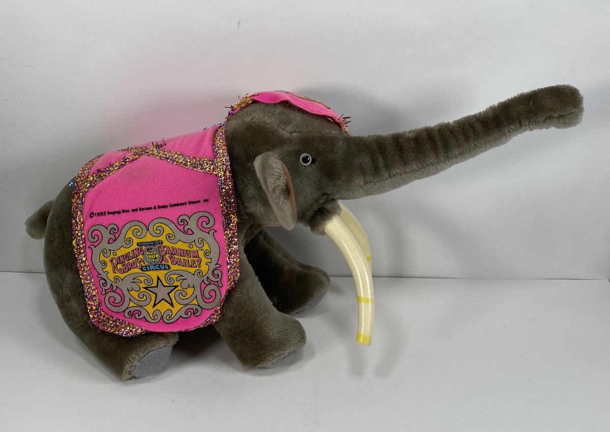 Vintage 1992 Circus Jumbo Elephant Plush Ringling Brothers Barnum