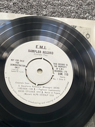 X2 VINYL - E.M.I Sampler/Demo Record ESR.113/ESR.114 Opera No.1 & No.2 - Picture 19 of 21