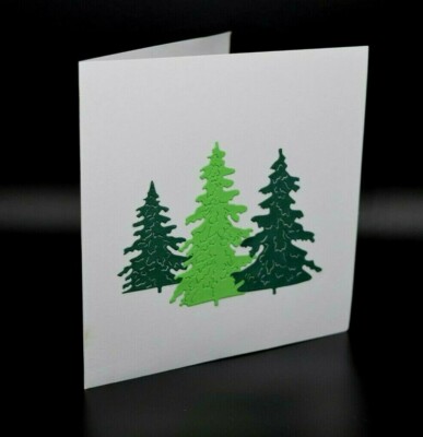 3 Weihnachtsbäume Metall Stanzformen, Kartenherstellung, Scrapbooking * UK-Verkäufer * C9