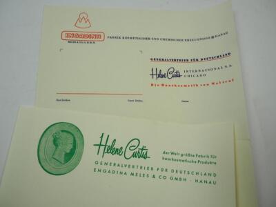 Helene Curtis Haar Kosmetik Engadina Meles & Co GmbH Hanau blanko Rechnung Brief