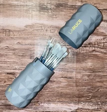 Laruce Beauty Christine Set: 5 Piece Makeup Brush Set w/ Grey Graphite Cup New!!