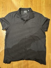 CALVIN KLEIN Short Sleeve Lifestyle Polo Shirt Men's Size M Black