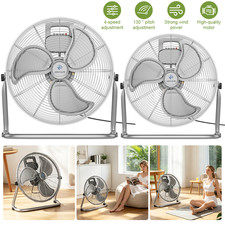 18/20" Metal Floor Fan High Velocity 4 Speed Control Air Cooling Home Workshop