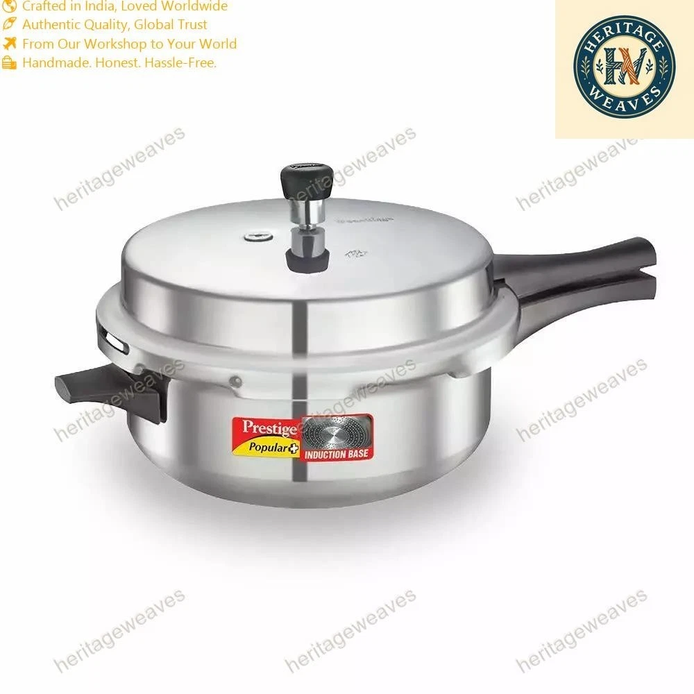 Prestige Popular Plus Induction Base Outer Lid Aluminium Pressure Cooker 6 Liter