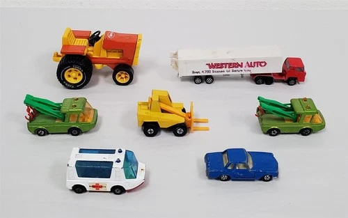 Z-531 VINTAGE COLLECTION OF ASSORTED TOY VEHICLES-MAJORETTE, MATCHBOX, TONKA, +!